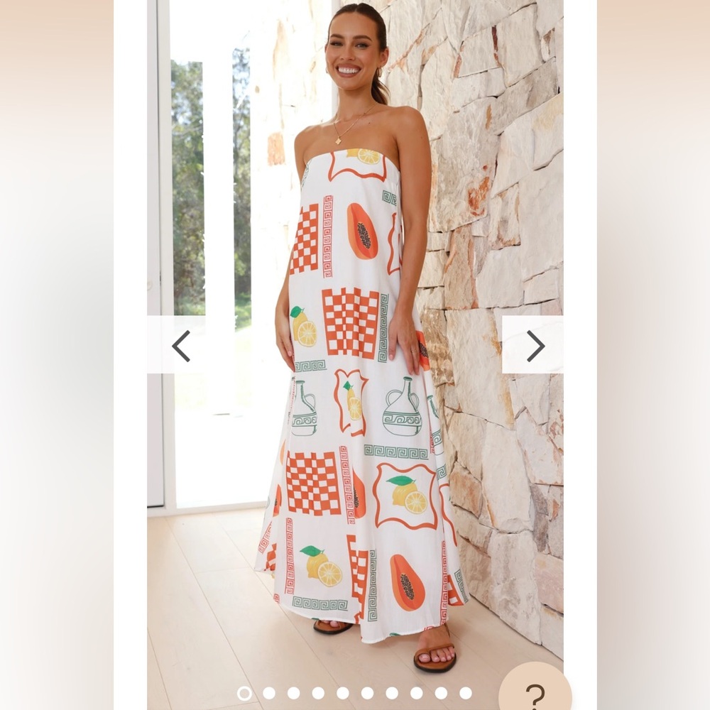 Summer Strapless Maxi Dress